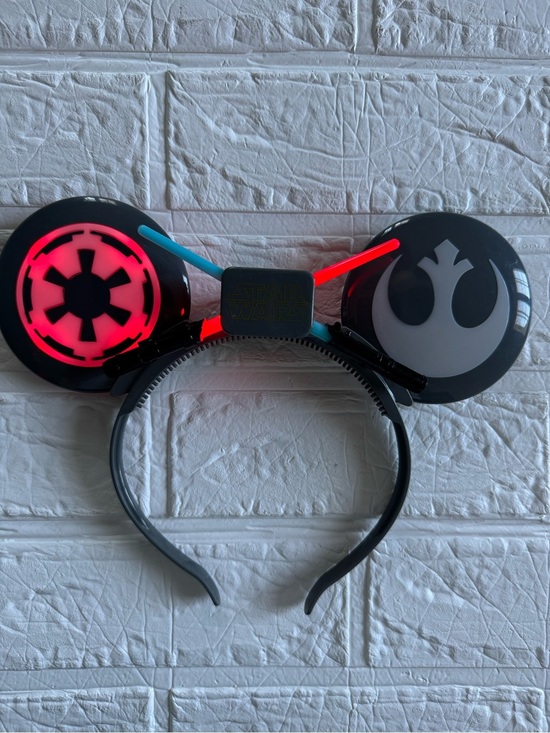 Disney Star Wars Light-Up Headband Ears in Black with Red & Blue Accents main image 16